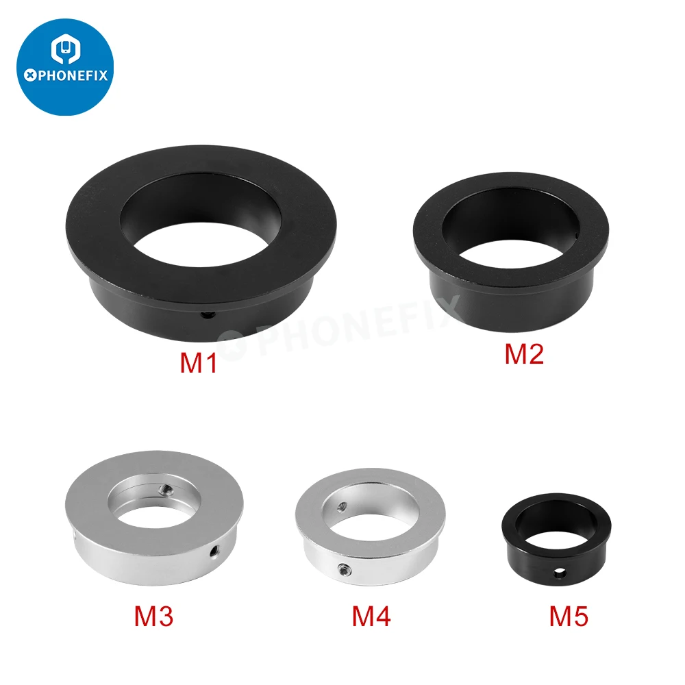 Lens Adapter Ring - 顕微鏡カメラ用Cマウントレンズアダプターリング、ブラケットホルダー、PCBマイクロ溶接修理ツール、38mm、45mm、55mm、58mm、85mm〜28mm