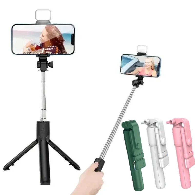 Photography Basics - Bluetooth 自撮り棒格納式 360 回転ポータブル自撮り棒多機能ミニ三脚ワイヤレスリモートシャッター付き