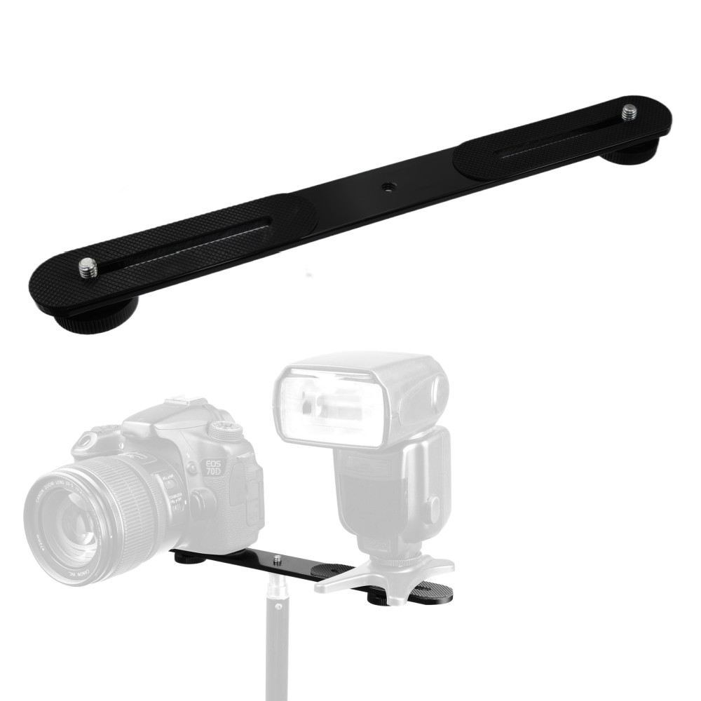 デュアルフラッシュブラケット 1/4インチネジ ホットシュー - Photography Basics のレビューと価格