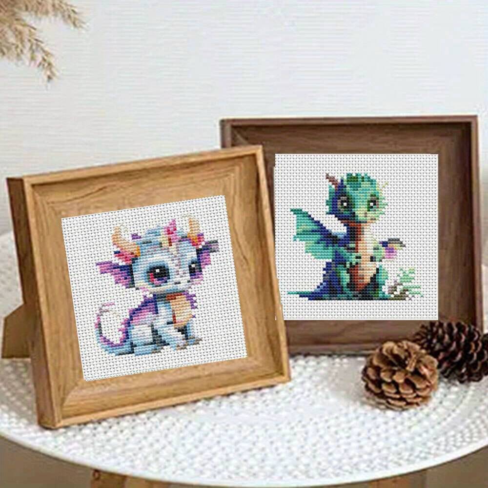 12 個ドラゴンクロスステッチ 11CT プリント生地刺繍キ - Photography Geometry のレビューと価格