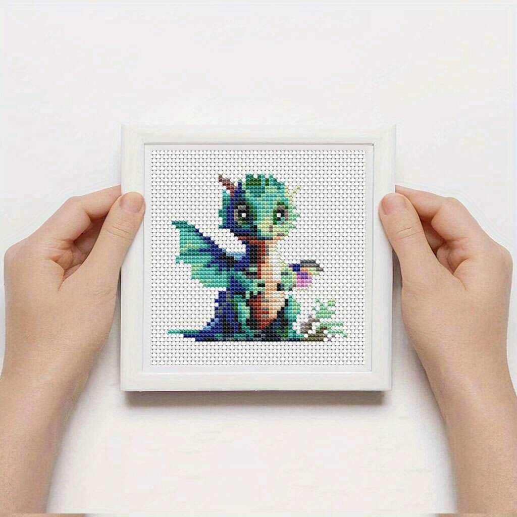 12 個ドラゴンクロスステッチ 11CT プリント生地刺繍キ - Photography Geometry のレビューと価格