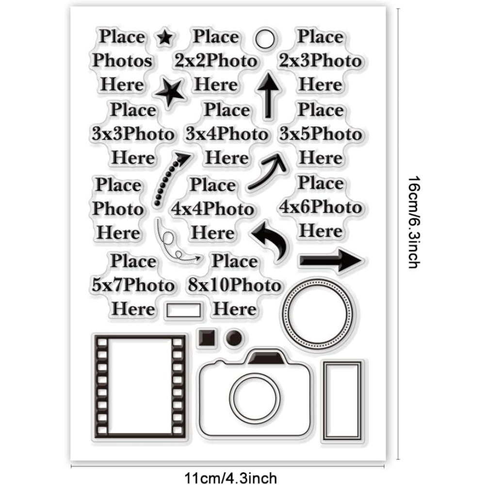 ここに写真を置きます クリアスタンプ 矢印 シリコーンカメラ - Photographic Memory のレビューと価格