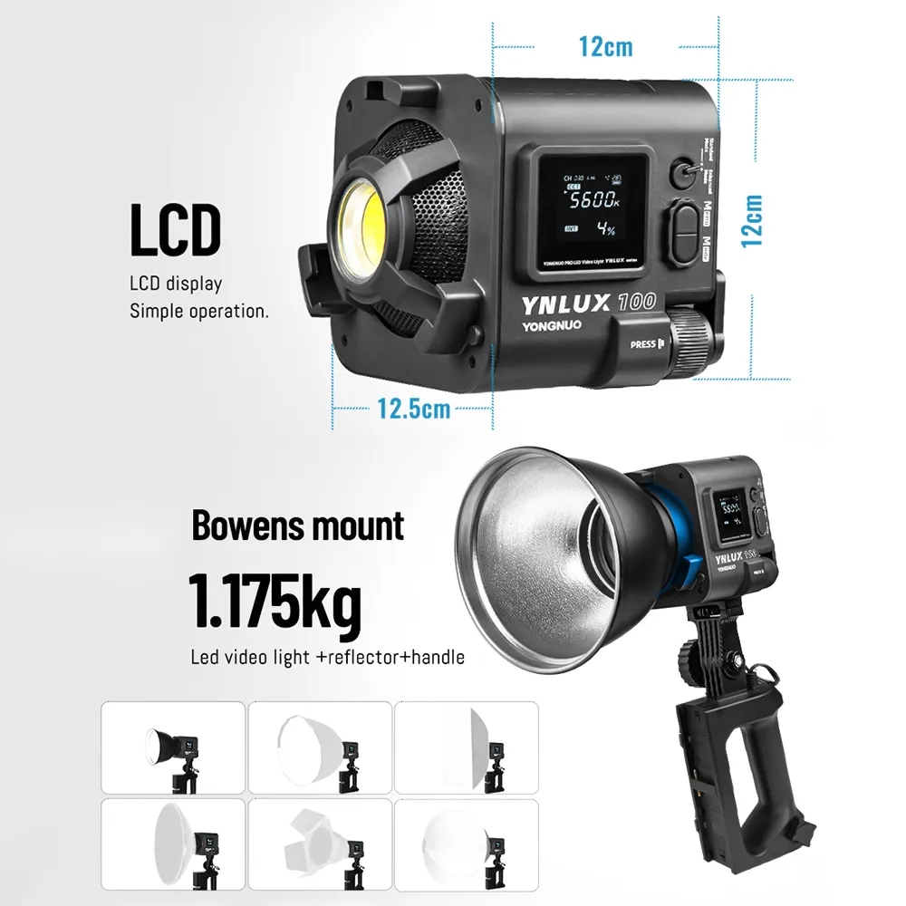 YONGNUO YNLUX100 100W 3200K-56 - Photography Videos Free のレビューと価格