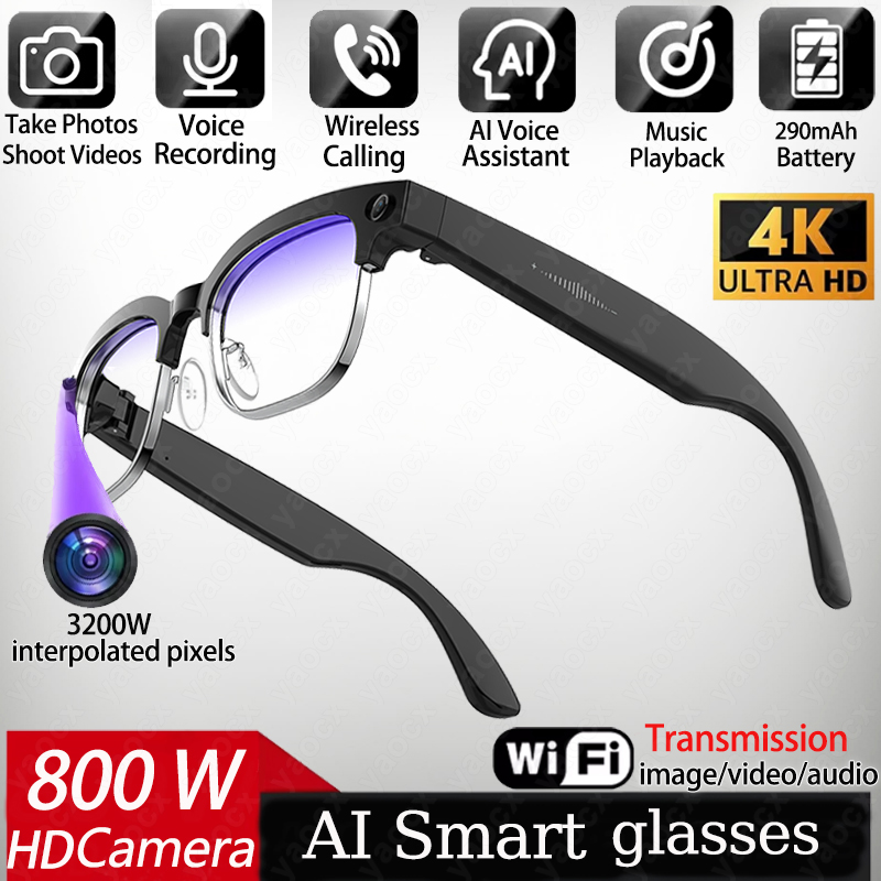 4KスマートAIグラス 8MPカメラ搭載 ビデオ録画 写真認 - Photography Japanese のレビューと価格