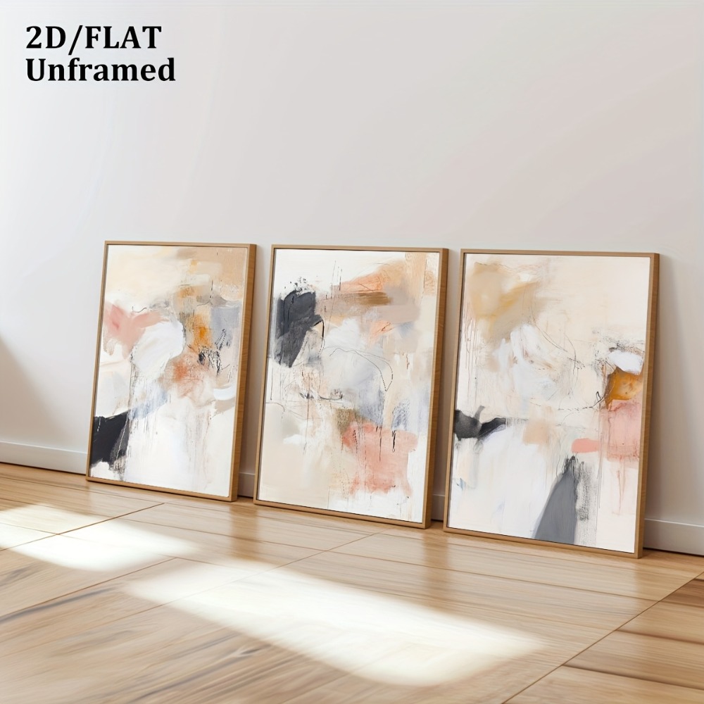 3ピース フレームレス、ニュートラルベージュブラッシュピンク - Photography Geometry のレビューと価格