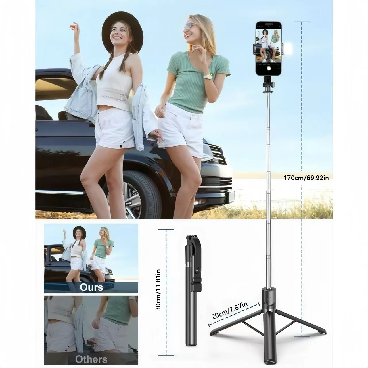 1700mm セルフィースティック ワイヤレスセルフィーステ - Photography Basics のレビューと価格