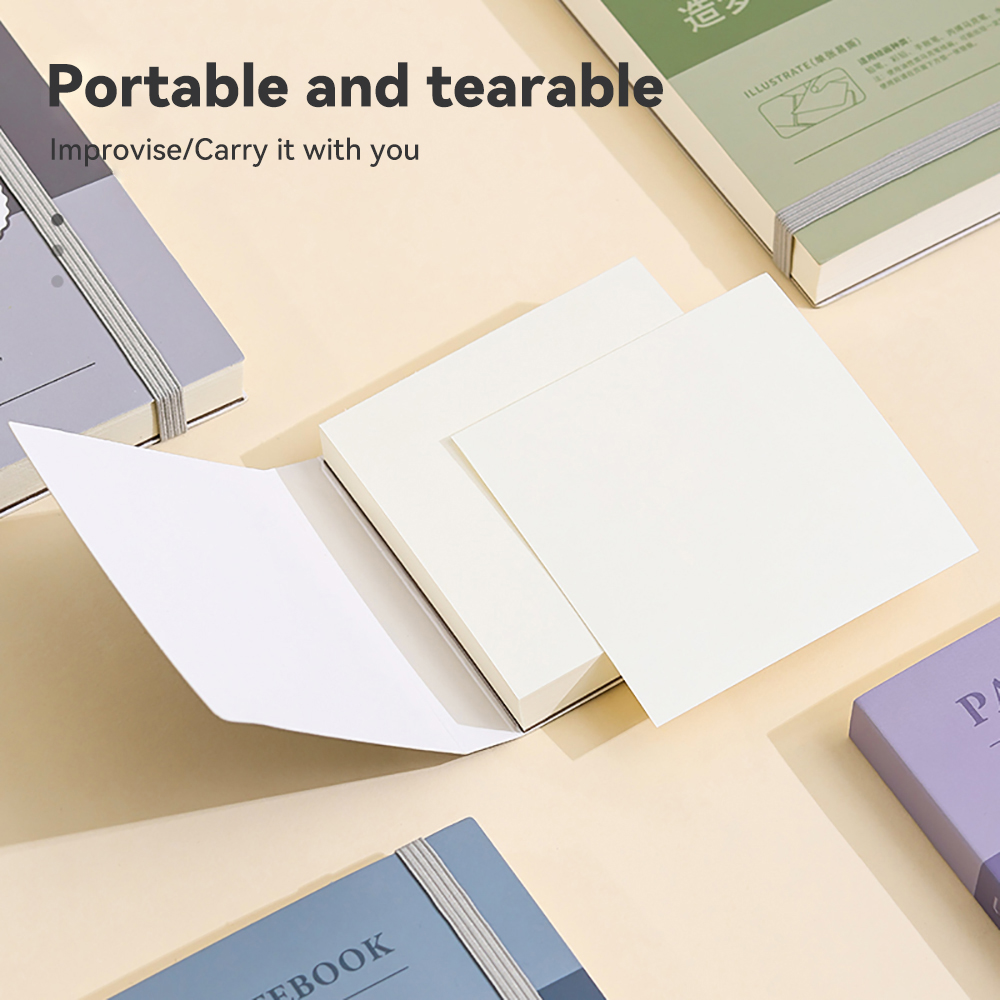 40枚入りポータブルスケッチブック 厚い白い厚紙 ミニグラフ - Photography Book のレビューと価格