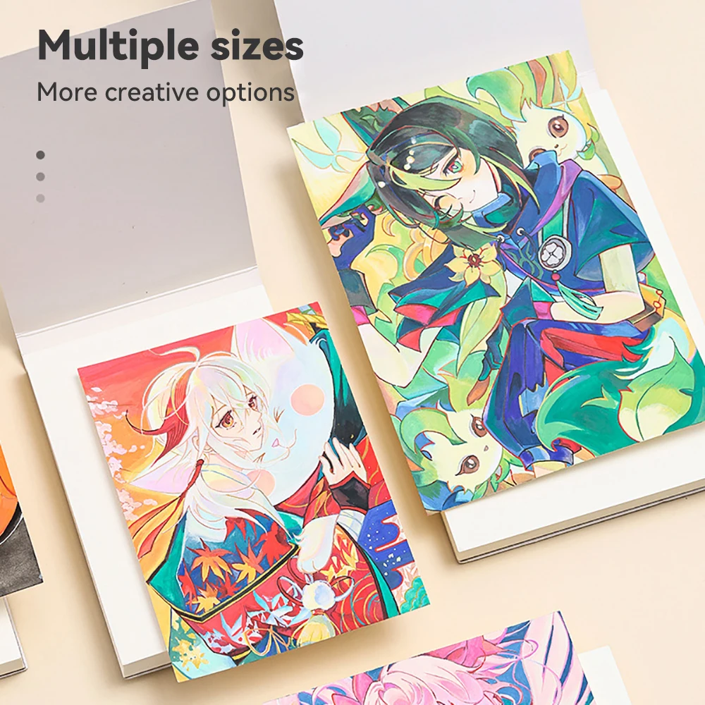 40枚入りポータブルスケッチブック 厚い白い厚紙 ミニグラフ - Photography Book のレビューと価格
