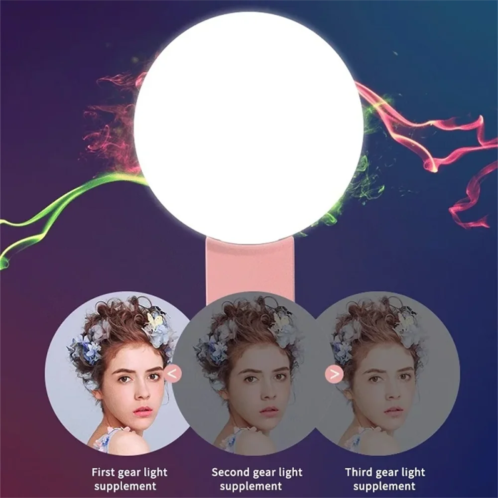 携帯用ミニ自撮りリングライト、LEDランプ、USB充電式、写 - Photography Videos Free のレビューと価格