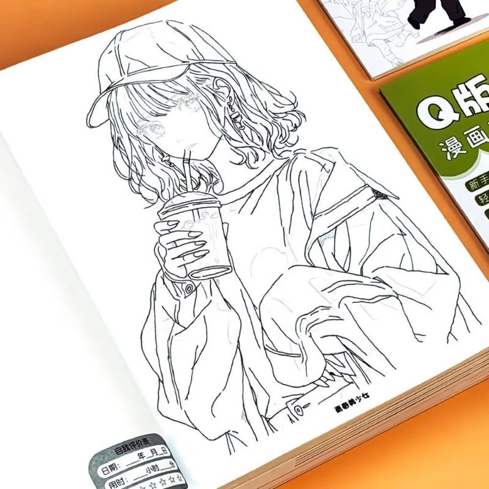 漫画のキャラクターの描画と絵画の練習帳、手描きの資料、アニメ - Photography Book のレビューと価格