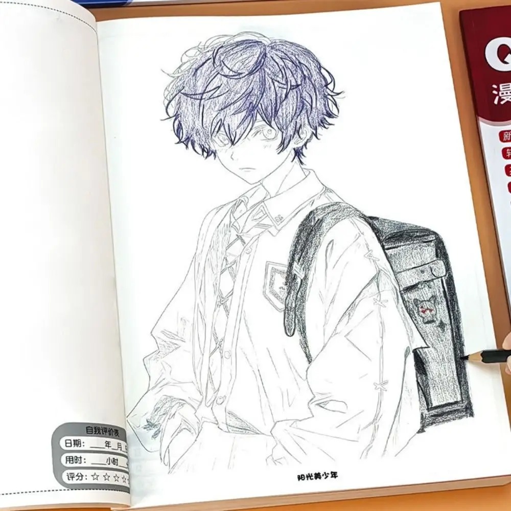 漫画のキャラクターの描画と絵画の練習帳、手描きの資料、アニメ - Photography Book のレビューと価格