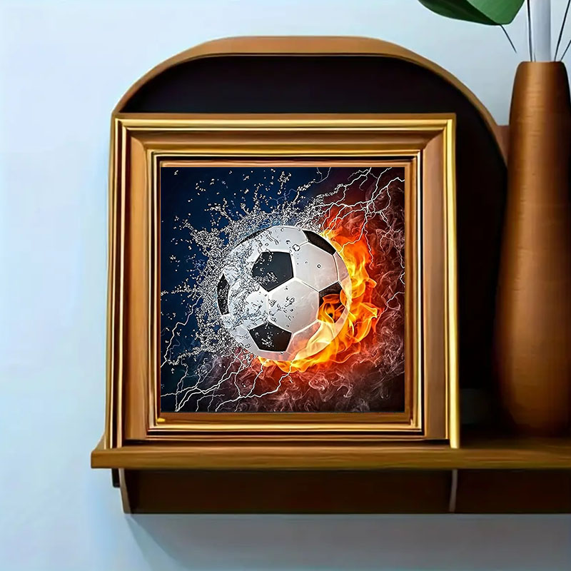 サッカーダイヤモンドペインティングセット、DIY大人用フルダ - Photography Geometry のレビューと価格