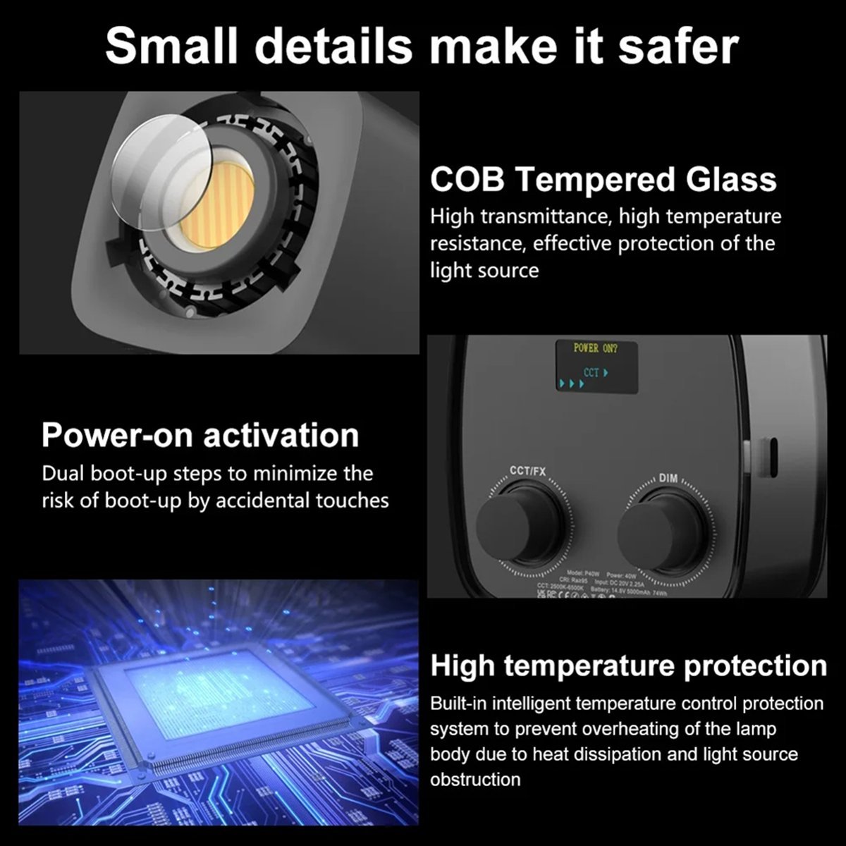 【ABODE】LEDビデオライト 40W バイカラーCOB写 - Photography Videos Free のレビューと価格