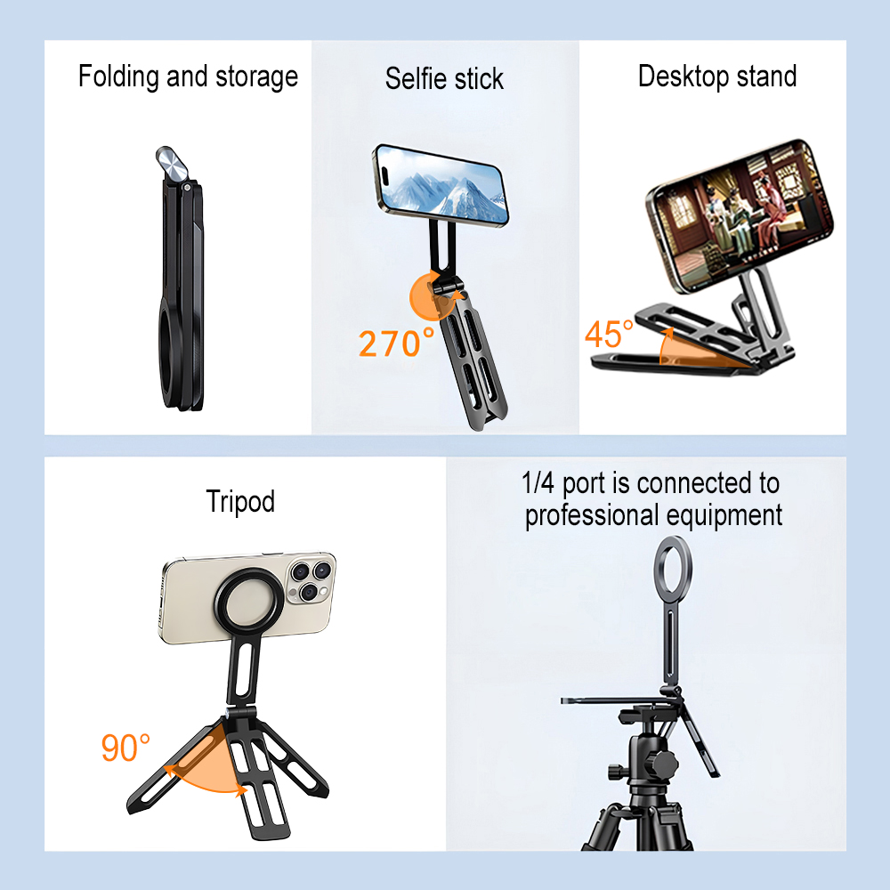 マグネット式スマホホルダー 四軸360度回転 °   回転折 - Photography Videos Free のレビューと価格