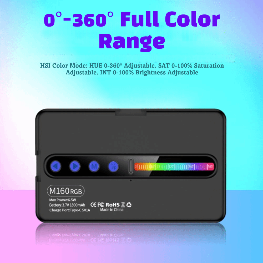 調光機能付きRGB LEDビデオライト。フルカラー出力、充電 - Photography Videos Free のレビューと価格